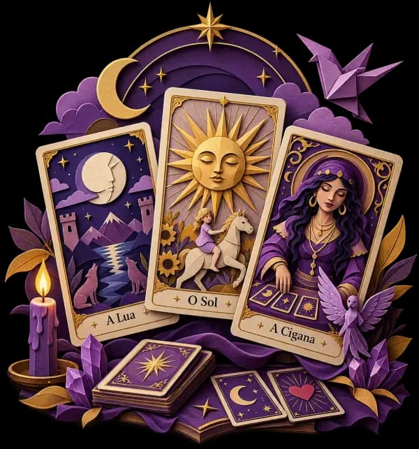 Cartas de Tarot: A Lua, A Estrela, O Sol