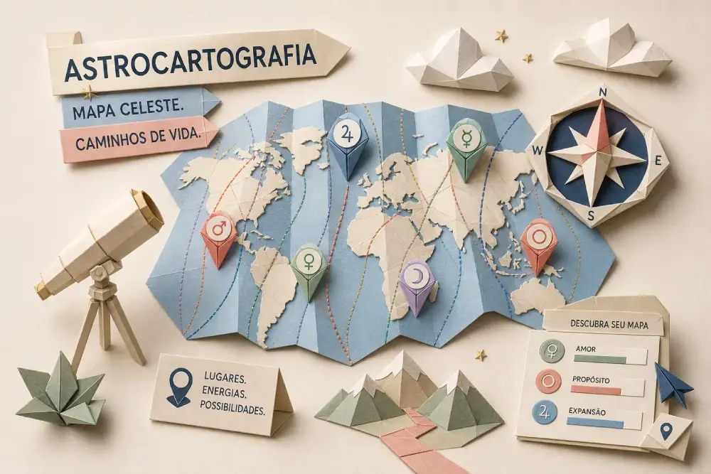 Mapa de Astrocartografia: O Que É e Como Funciona